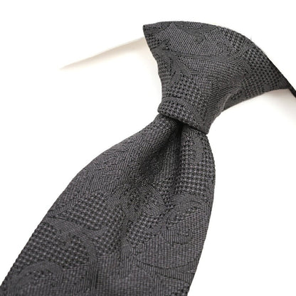 ETON シルク100% 総柄ネクタイ グレー 146cm×8cm | GUARDAROBA MILANO OFFICIAL STORE