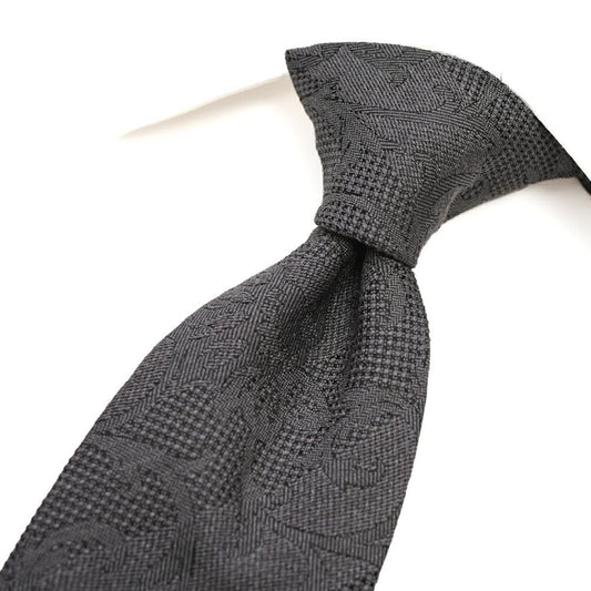 ETON シルク100% 総柄ネクタイ グレー 146cm×8cm | GUARDAROBA MILANO OFFICIAL STORE