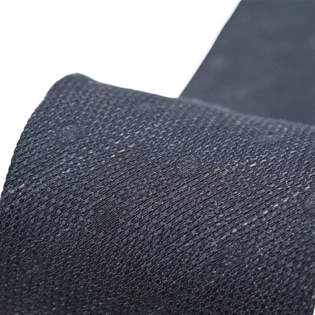 ETON シルク混リネン ドット柄ネクタイ ネイビー 146cm×8.5cm | GUARDAROBA MILANO OFFICIAL STORE