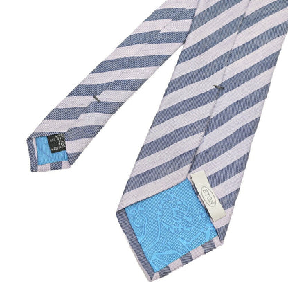 ETON シルク混リネン レジメンタル柄ネクタイ パープル 150cm×8cm | GUARDAROBA MILANO OFFICIAL STORE