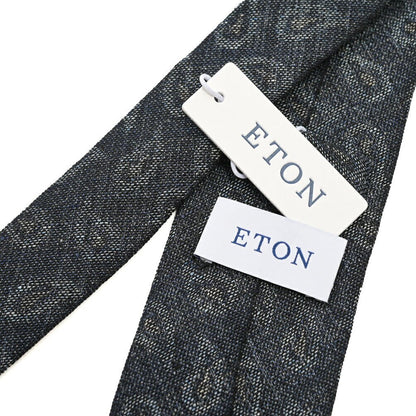 ETON ウール混リネン ペイズリー柄ネクタイ グレー 144cm×7cm | GUARDAROBA MILANO OFFICIAL STORE