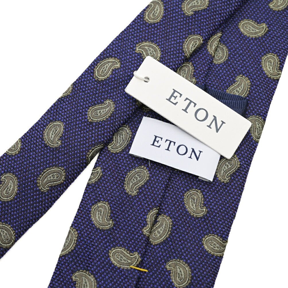 ETON ウール混シルク ペイズリー柄ネクタイ パープル 148cm×8.5cm | GUARDAROBA MILANO OFFICIAL STORE