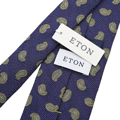 ETON ウール混シルク ペイズリー柄ネクタイ パープル 148cm×8.5cm | GUARDAROBA MILANO OFFICIAL STORE