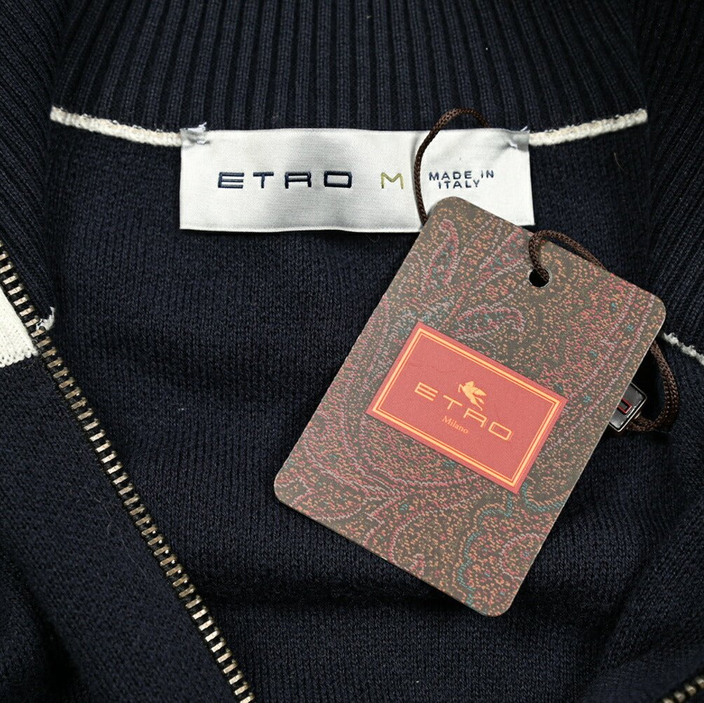 ETRO コットン100% ジップアップニットカーディガン｜GUARDAROBA MILANO OFFICIAL STORE