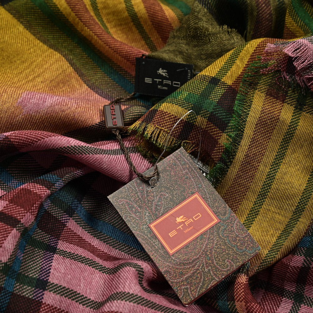 ETRO ウール100% チェック柄ストール｜407343｜GUARDAROBA MILANO OFFICIAL STORE