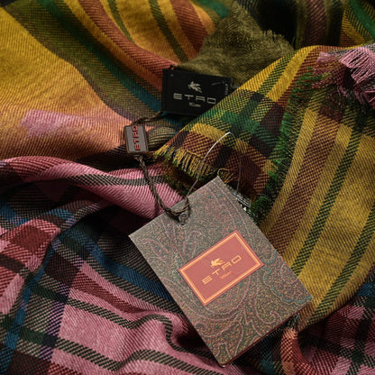 ETRO ウール100% チェック柄ストール｜407343｜GUARDAROBA MILANO OFFICIAL STORE