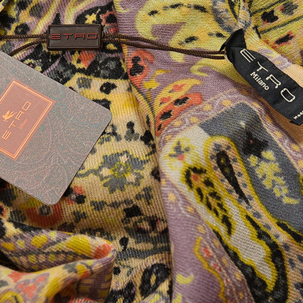 ETRO カシミヤ100% アラベスク模様ストール｜GUARDAROBA MILANO OFFICIAL STORE