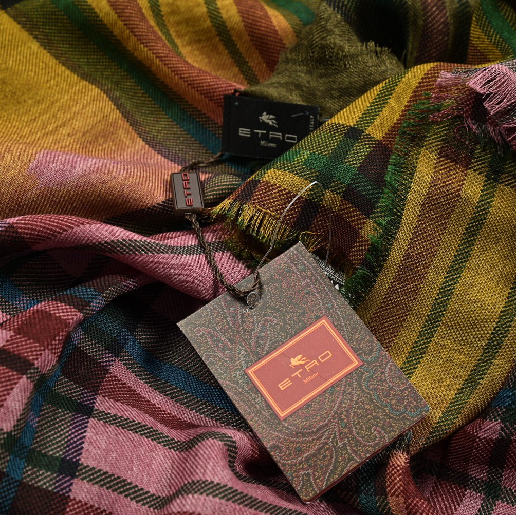 クーポン対象｜ETRO ウール100% チェック柄ストール｜GUARDAROBA MILANO OFFICIAL STORE