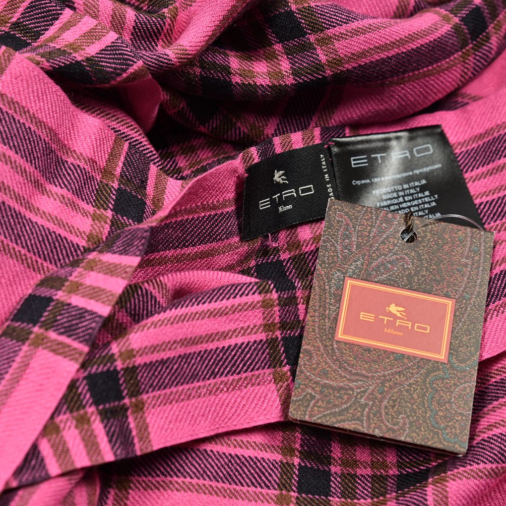 クーポン対象｜ETRO カシミヤモダール チェック柄ストール｜GUARDAROBA MILANO OFFICIAL STORE