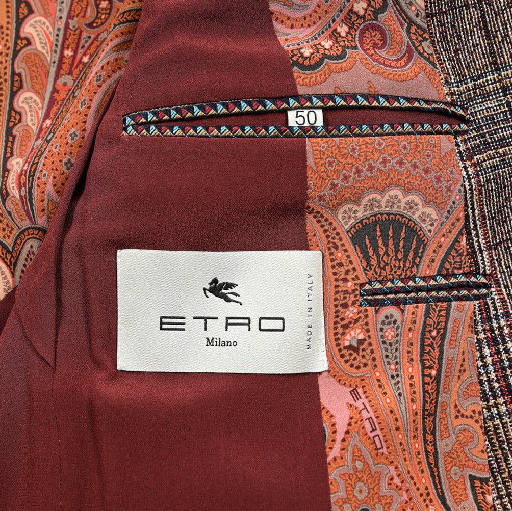 ETRO コットンシルクナイロンリネン 2Bシングルスリーピーススーツ｜GUARDAROBA MILANO OFFICIAL STORE