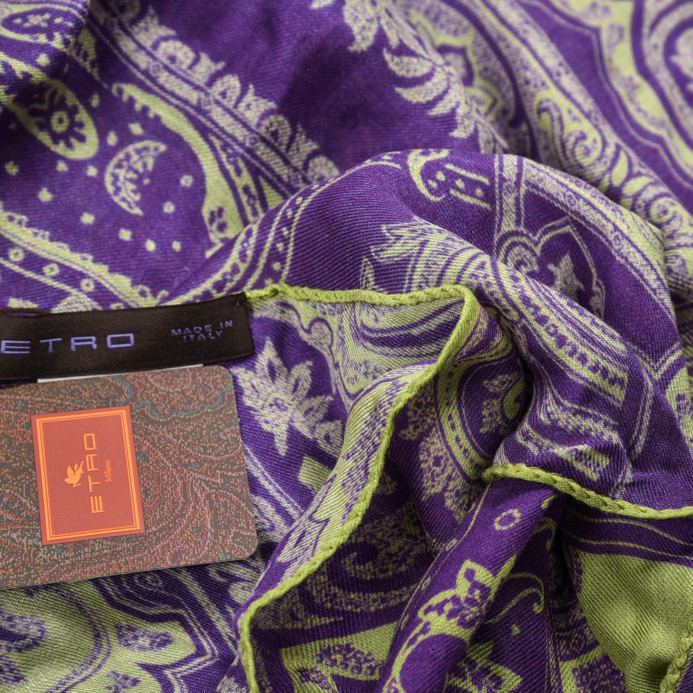 ETRO モダールカシミヤ ペイズリー柄スクエアストール｜GUARDAROBA MILANO OFFICIAL STORE