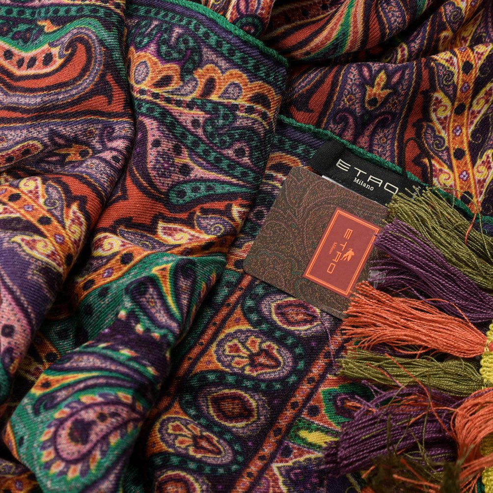 ETRO ウールシルク ペイズリー柄ストール｜GUARDAROBA MILANO OFFICIAL STORE