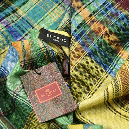 クーポン対象｜ETRO カシミヤシルク チェック柄ストール｜GUARDAROBA MILANO OFFICIAL STORE