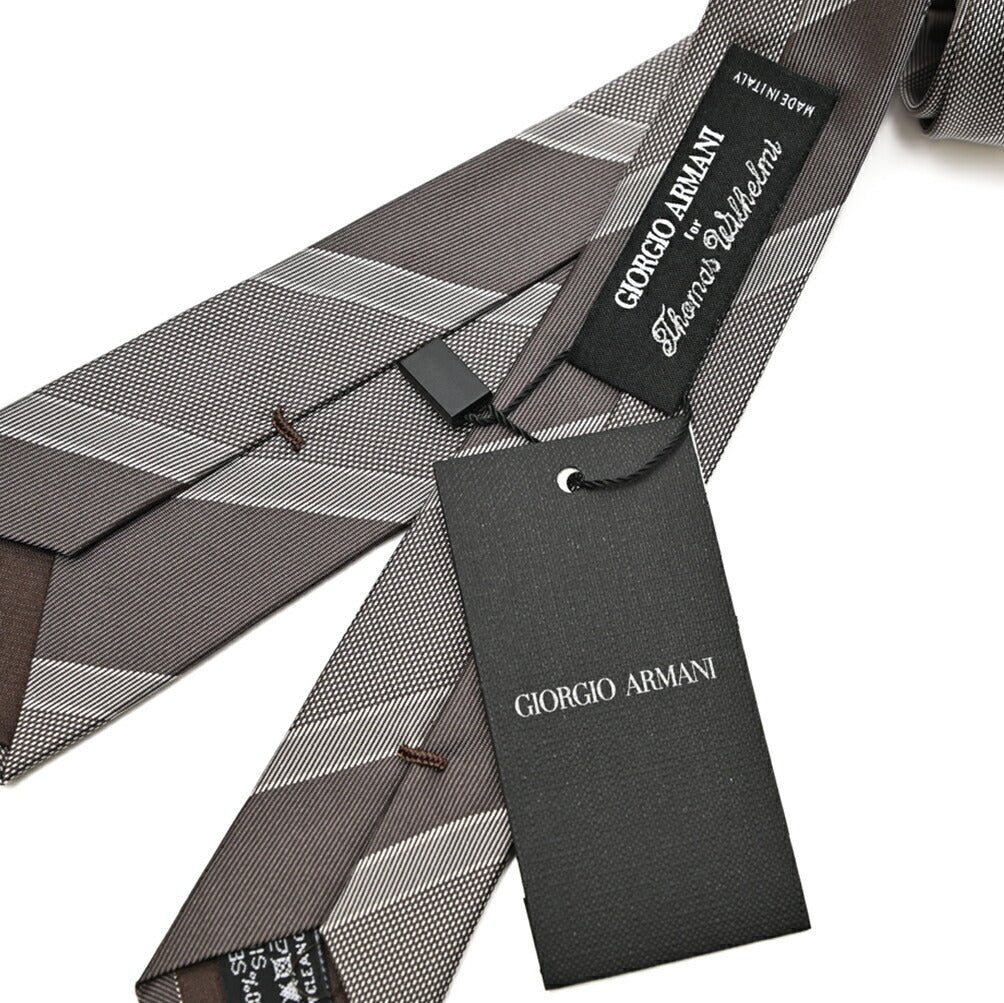 GIORGIO ARMANI シルク100% レジメンタル柄ネクタイ ナロータイ｜434405｜GUARDAROBA MILANO OFFICIAL STORE