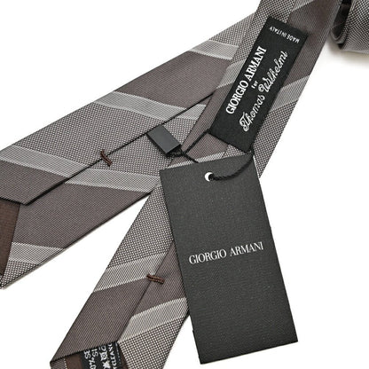 GIORGIO ARMANI シルク100% レジメンタル柄ネクタイ ナロータイ｜434405｜GUARDAROBA MILANO OFFICIAL STORE