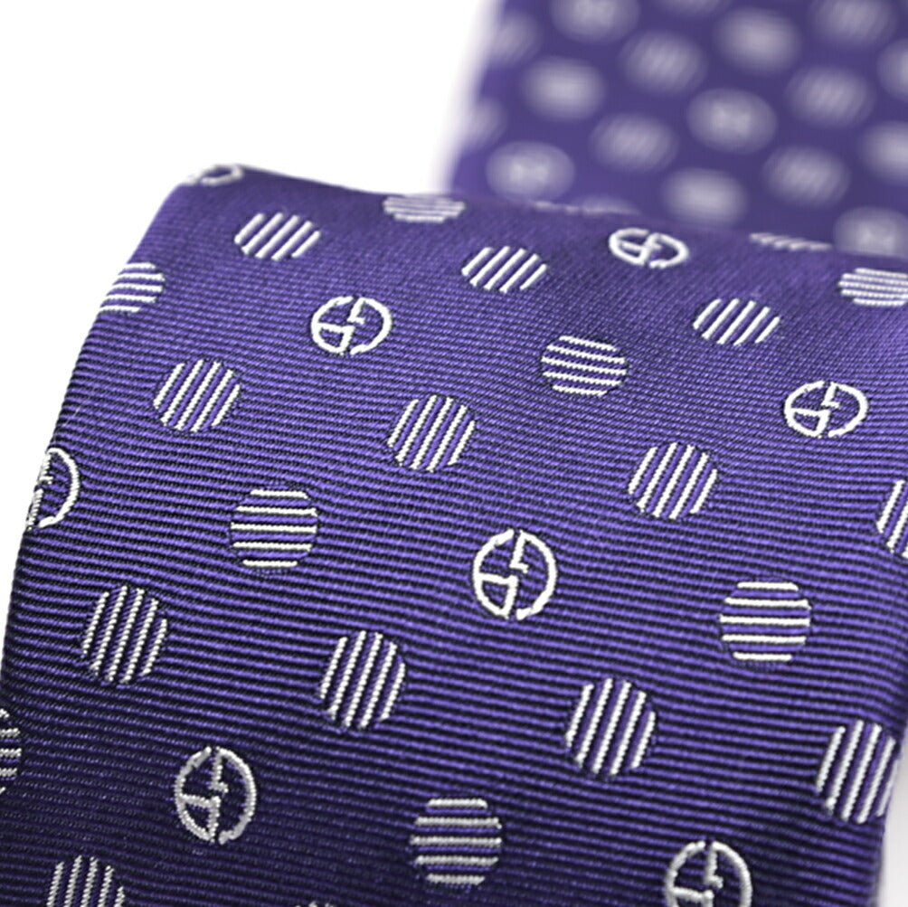 GIORGIO ARMANI シルク100% 小紋柄ロゴ ネクタイ｜434445｜GUARDAROBA MILANO OFFICIAL STORE