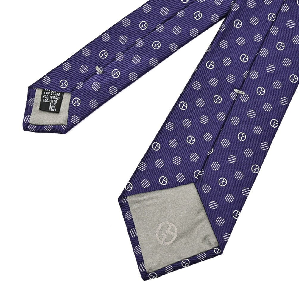 GIORGIO ARMANI シルク100% 小紋柄ロゴ ネクタイ｜434445｜GUARDAROBA MILANO OFFICIAL STORE