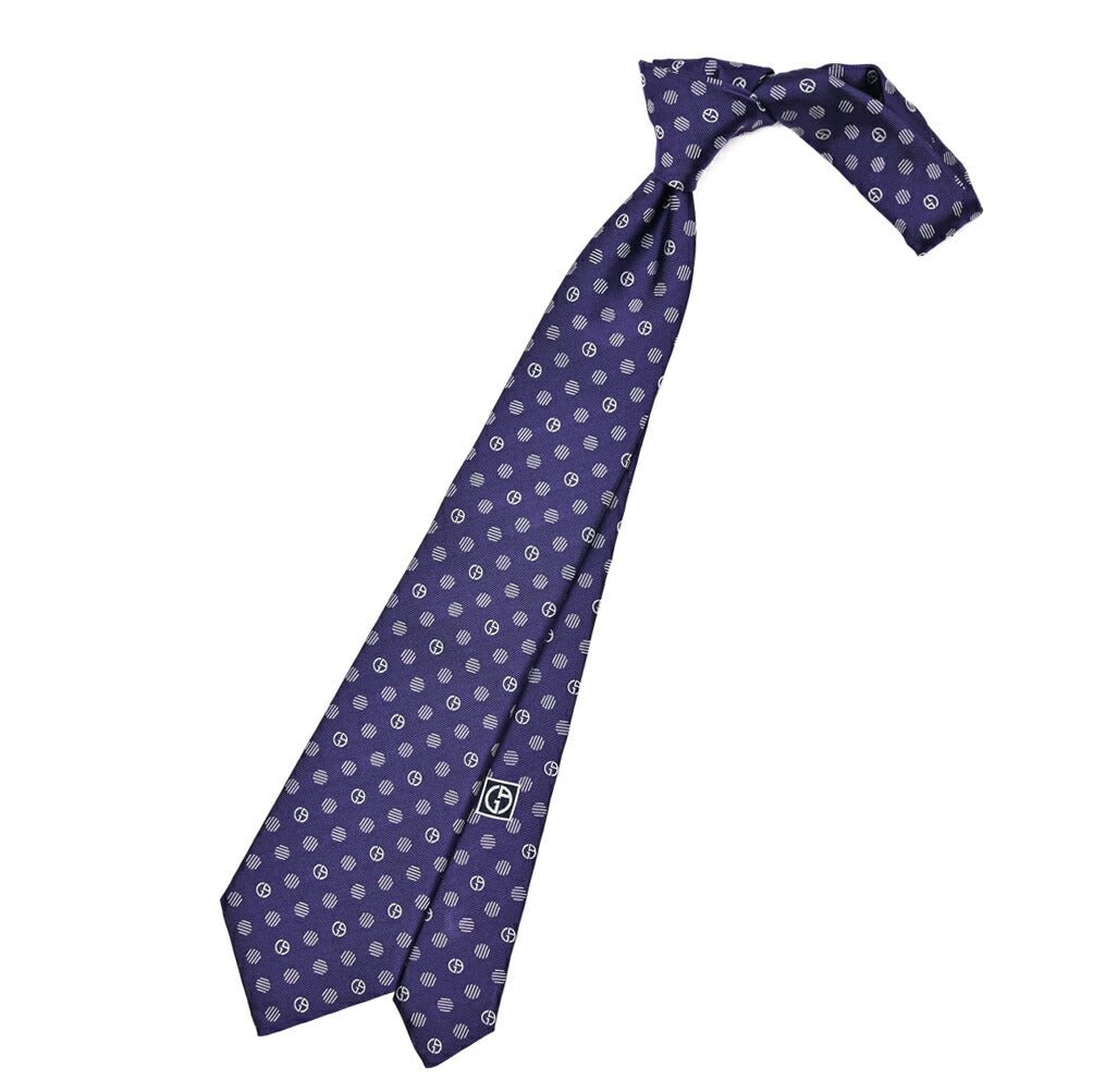 GIORGIO ARMANI シルク100% 小紋柄ロゴ ネクタイ｜434445｜GUARDAROBA MILANO OFFICIAL STORE