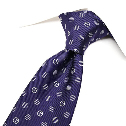GIORGIO ARMANI シルク100% 小紋柄ロゴ ネクタイ｜434445｜GUARDAROBA MILANO OFFICIAL STORE