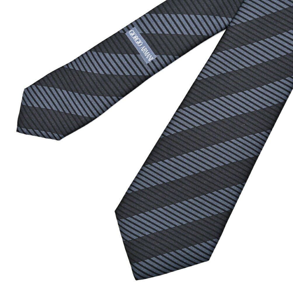 GIORGIO ARMANI シルク100% レジメンタル柄ネクタイ｜434453｜GUARDAROBA MILANO OFFICIAL STORE