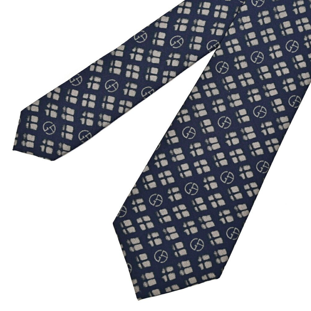 GIORGIO ARMANI シルク100% 総柄ロゴネクタイ｜434470｜GUARDAROBA MILANO OFFICIAL STORE
