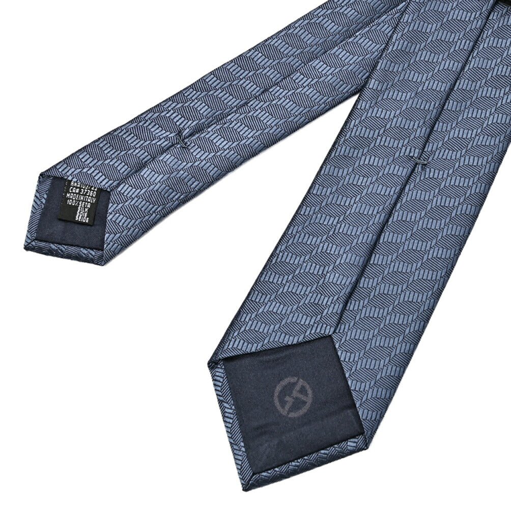 GIORGIO ARMANI シルク100% 幾何柄ロゴネクタイ｜434502｜GUARDAROBA MILANO OFFICIAL STORE