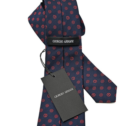GIORGIO ARMANI シルク100% 小紋柄ロゴネクタイ｜434546｜GUARDAROBA MILANO OFFICIAL STORE