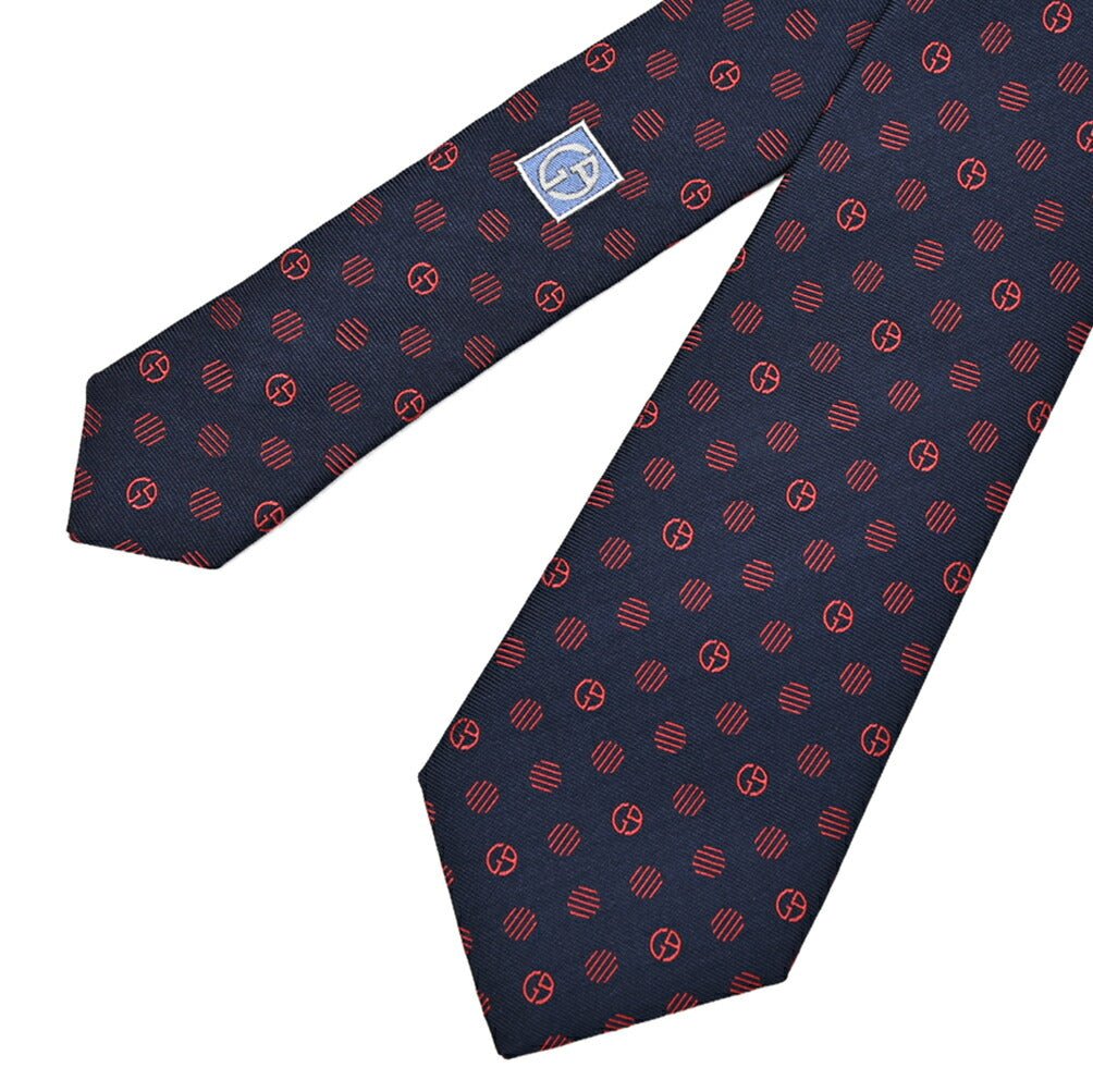 GIORGIO ARMANI シルク100% 小紋柄ロゴネクタイ｜434546｜GUARDAROBA MILANO OFFICIAL STORE