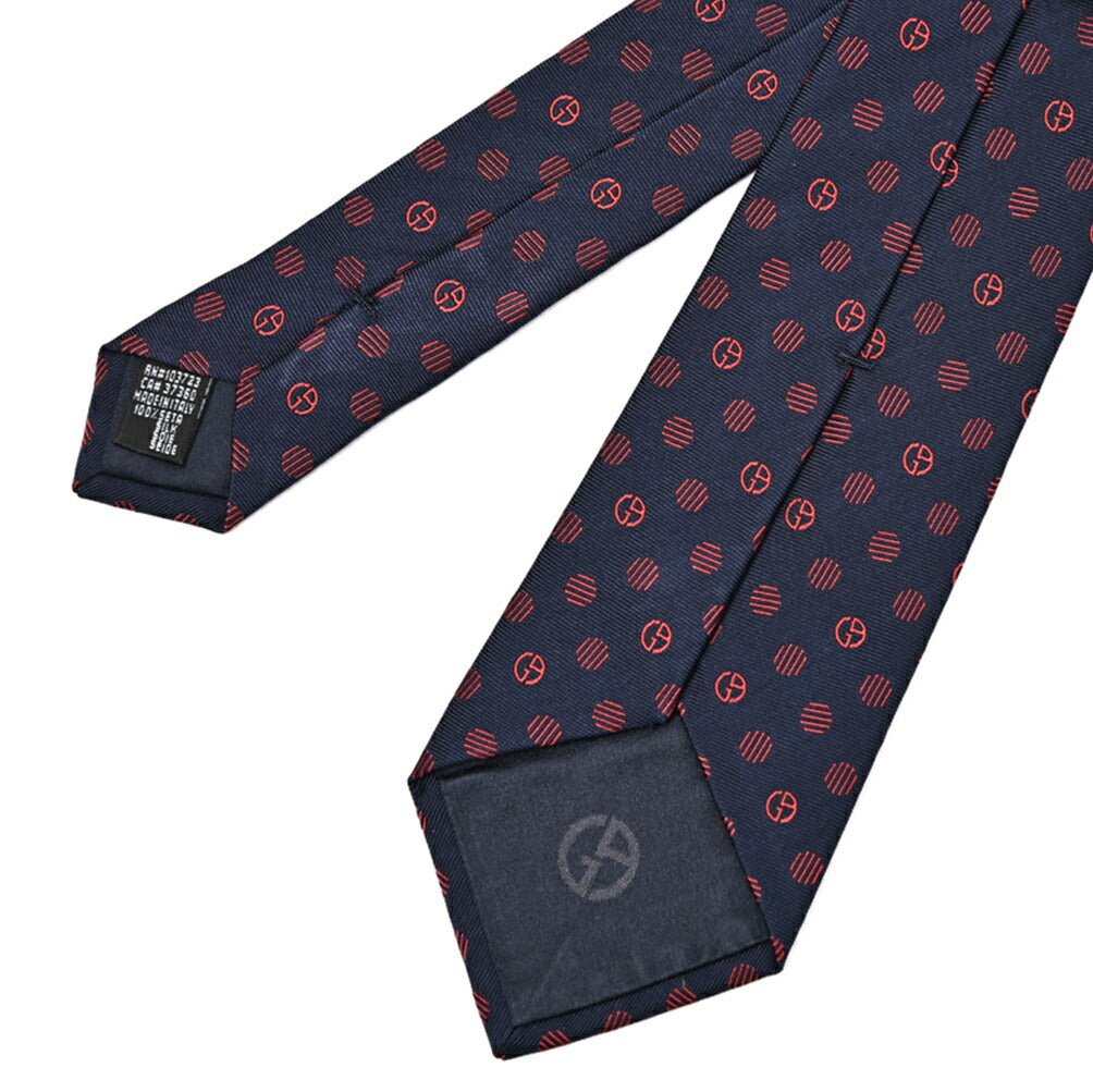 GIORGIO ARMANI シルク100% 小紋柄ロゴネクタイ｜434546｜GUARDAROBA MILANO OFFICIAL STORE