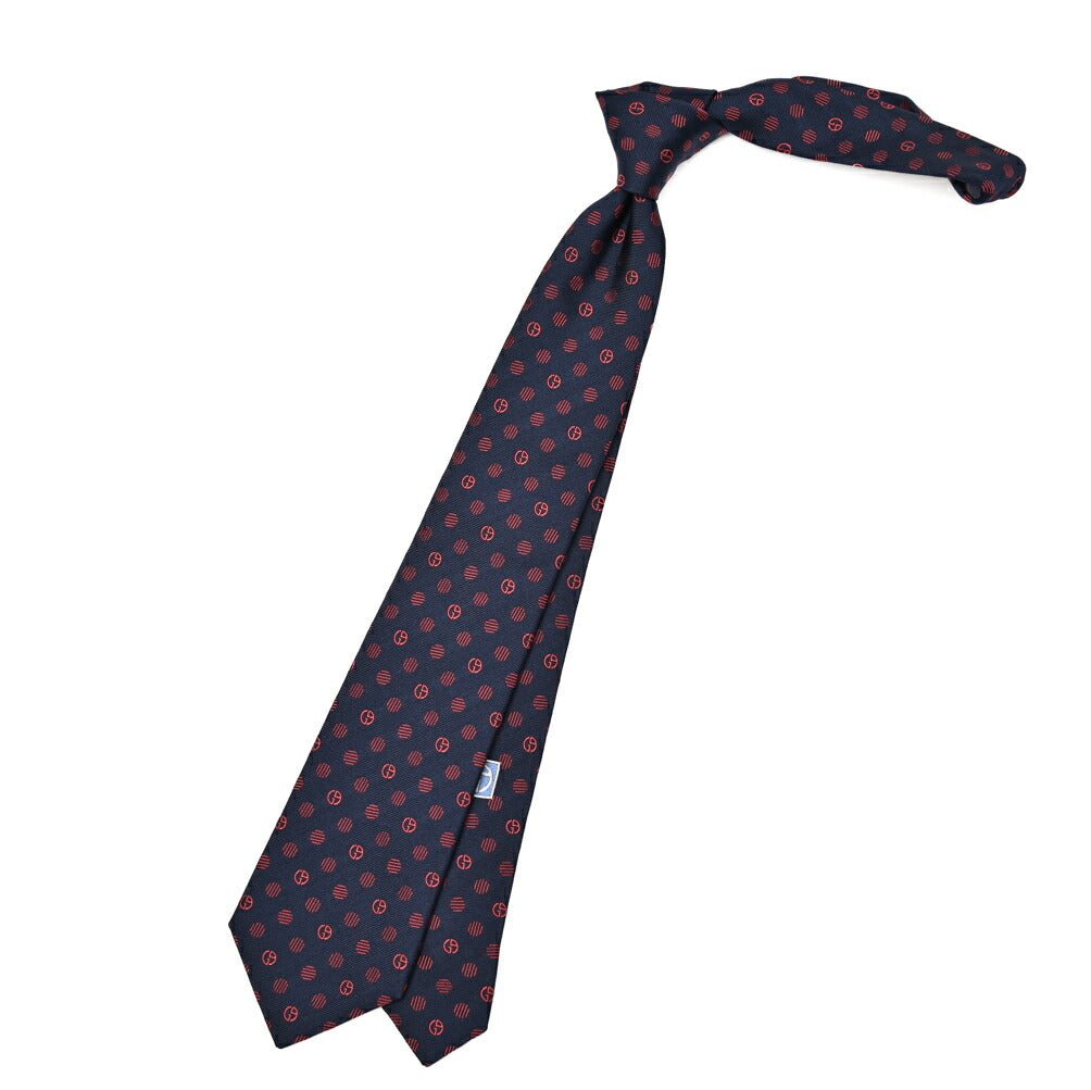 GIORGIO ARMANI シルク100% 小紋柄ロゴネクタイ｜434546｜GUARDAROBA MILANO OFFICIAL STORE