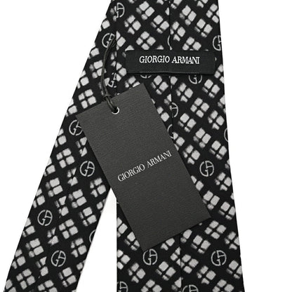 GIORGIO ARMANI シルク100% 総柄ネクタイ ブランドロゴ｜434591｜GUARDAROBA MILANO OFFICIAL STORE