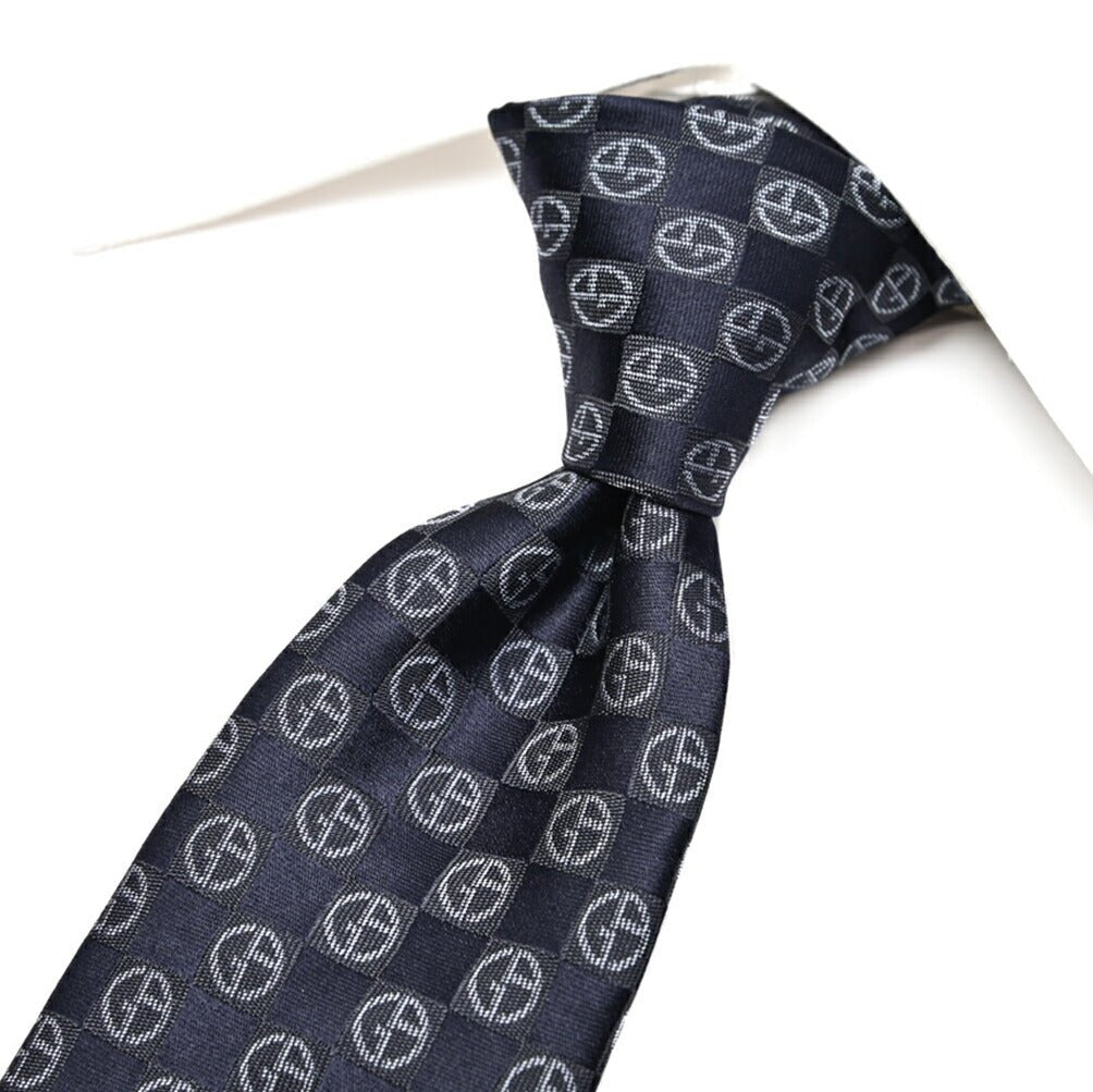 GIORGIO ARMANI シルク100% 小紋柄ロゴネクタイ｜434598｜GUARDAROBA MILANO OFFICIAL STORE