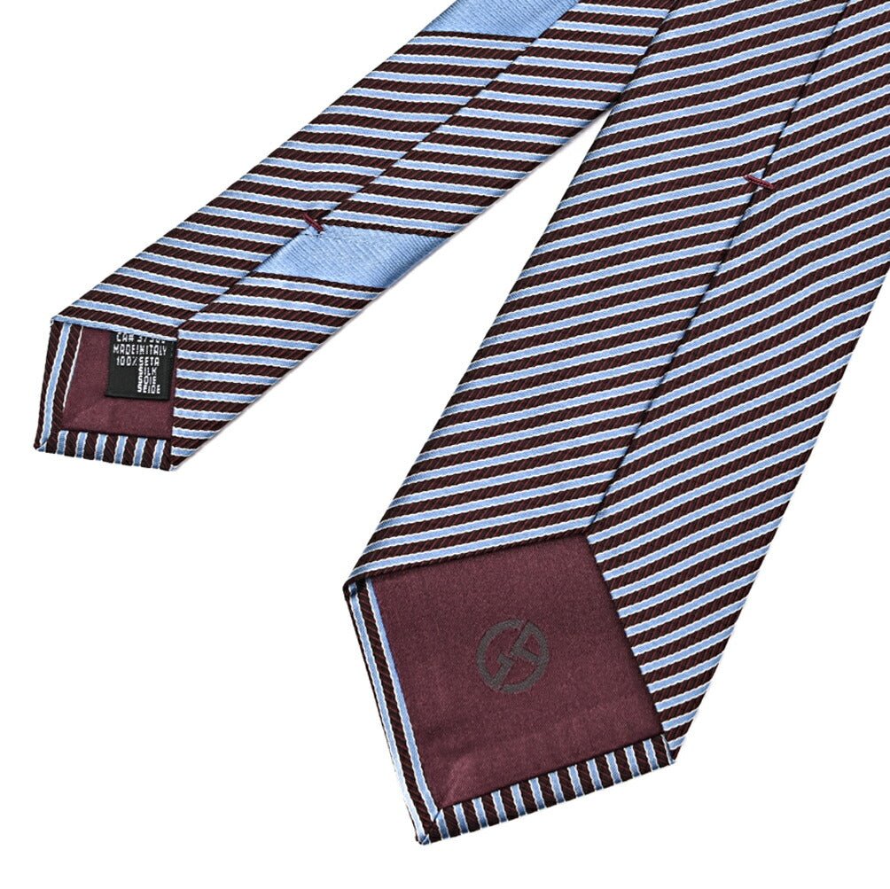 GIORGIO ARMANI シルク100% レジメンタル柄ネクタイ｜434655｜GUARDAROBA MILANO OFFICIAL STORE