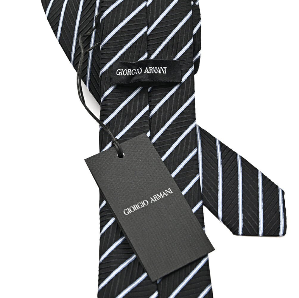 GIORGIO ARMANI シルク100% レジメンタル柄ネクタイ｜434657｜GUARDAROBA MILANO OFFICIAL STORE