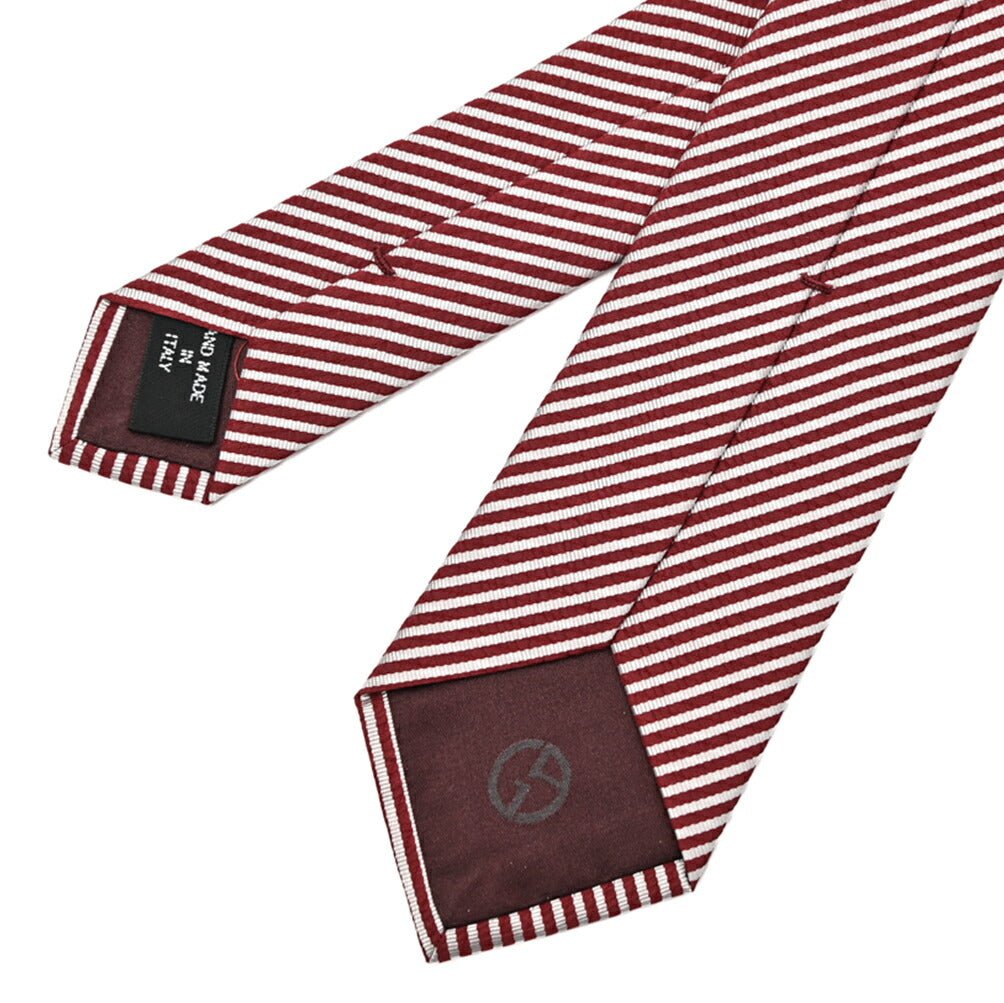 GIORGIO ARMANI シルク100% レジメンタル柄ネクタイ｜434658｜GUARDAROBA MILANO OFFICIAL STORE