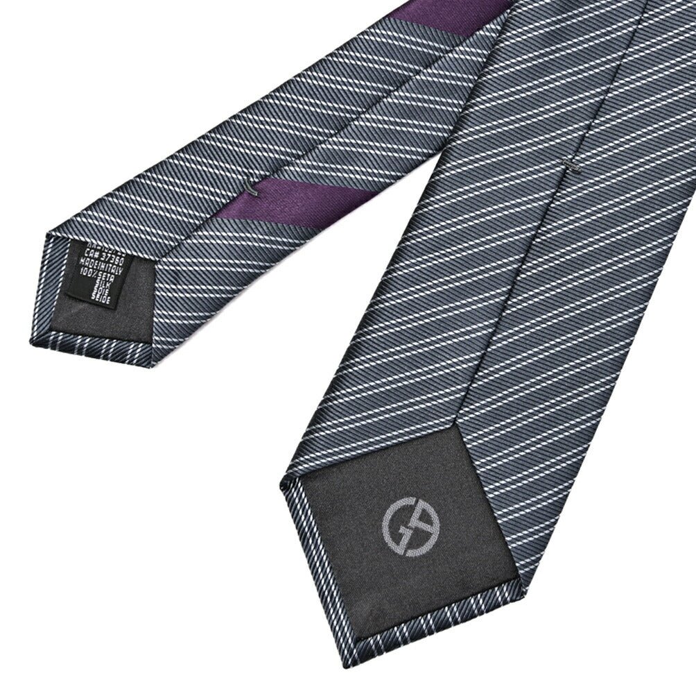 GIORGIO ARMANI シルク100% レジメンタル柄ネクタイ｜434660｜GUARDAROBA MILANO OFFICIAL STORE