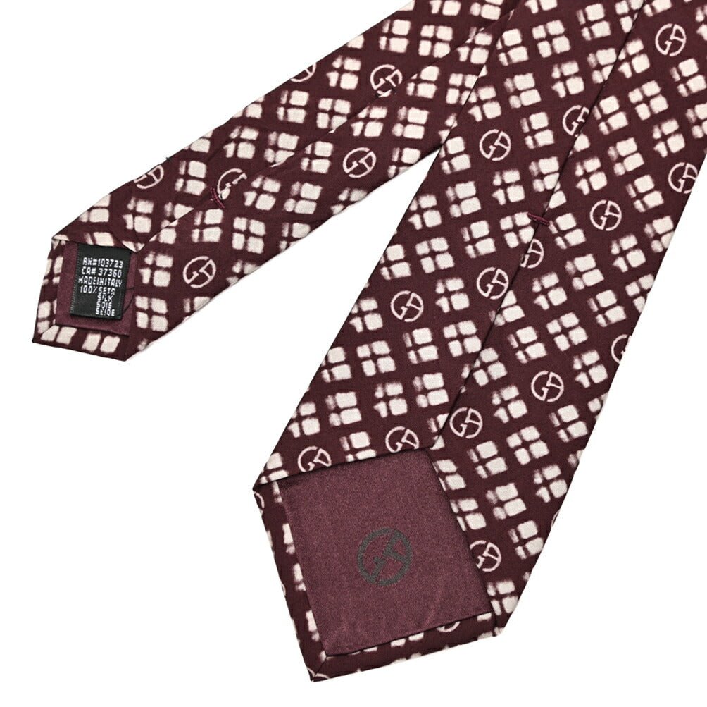 GIORGIO ARMANI シルク100% 総柄ロゴネクタイ｜434662｜GUARDAROBA MILANO OFFICIAL STORE