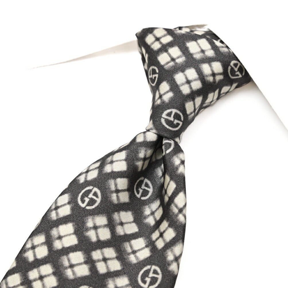 GIORGIO ARMANI シルク100% 総柄ロゴネクタイ｜434669｜GUARDAROBA MILANO OFFICIAL STORE