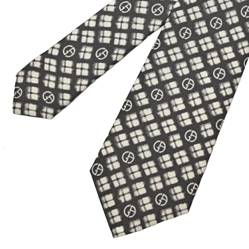 GIORGIO ARMANI シルク100% 総柄ロゴネクタイ｜434669｜GUARDAROBA MILANO OFFICIAL STORE