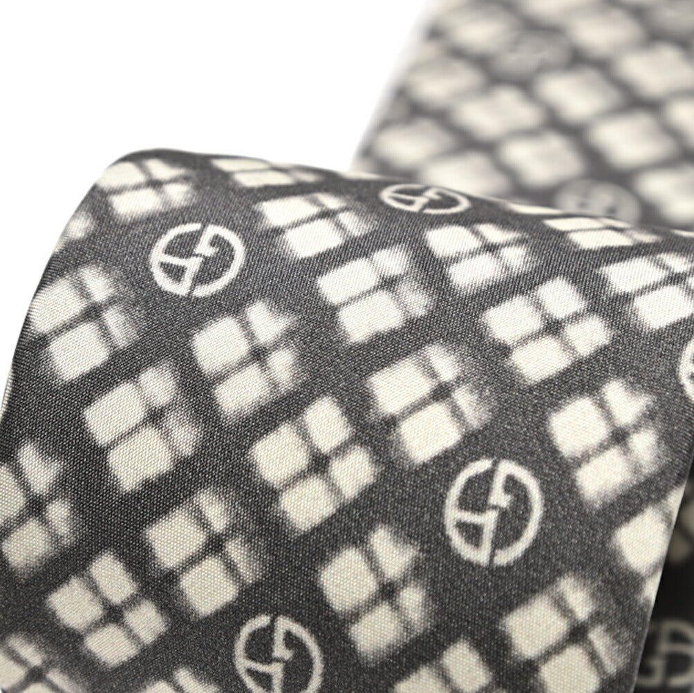 GIORGIO ARMANI シルク100% 総柄ロゴネクタイ｜434669｜GUARDAROBA MILANO OFFICIAL STORE