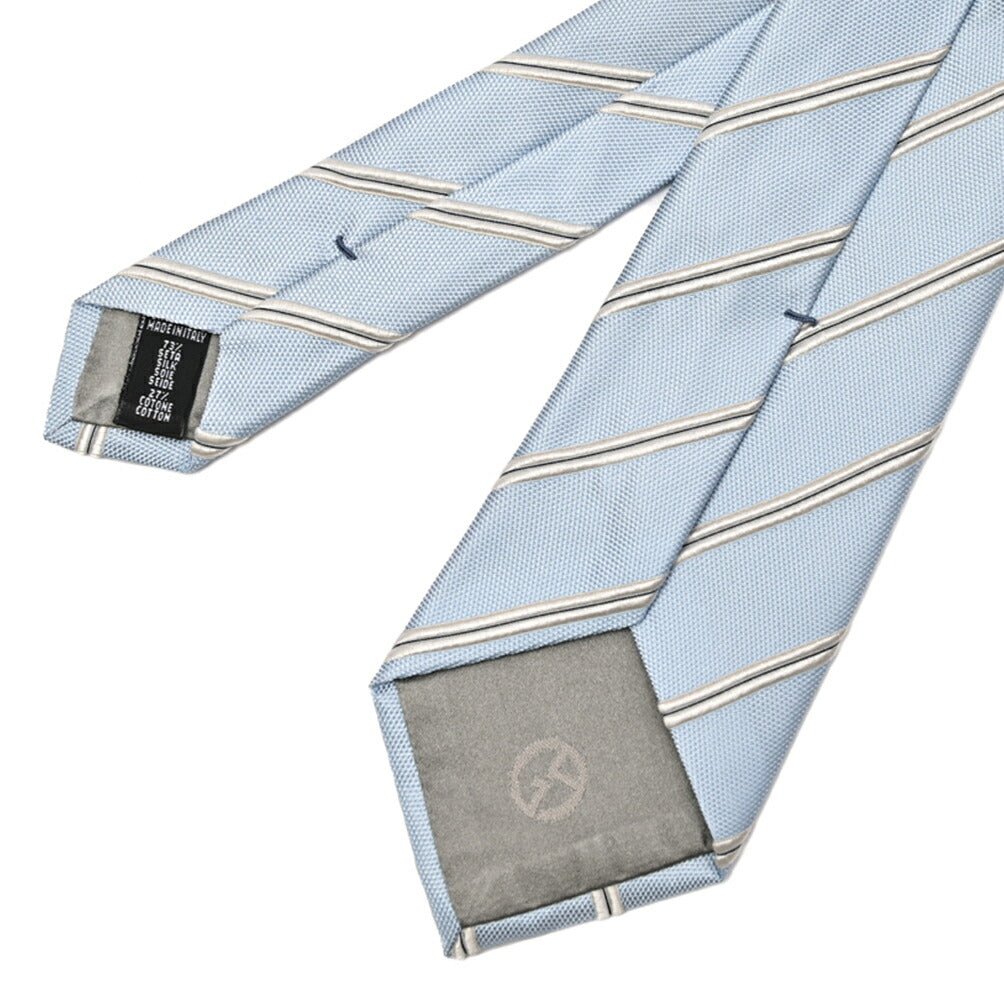 GIORGIO ARMANI コットン混シルク レジメンタル柄ネクタイ｜434531｜GUARDAROBA MILANO OFFICIAL STORE