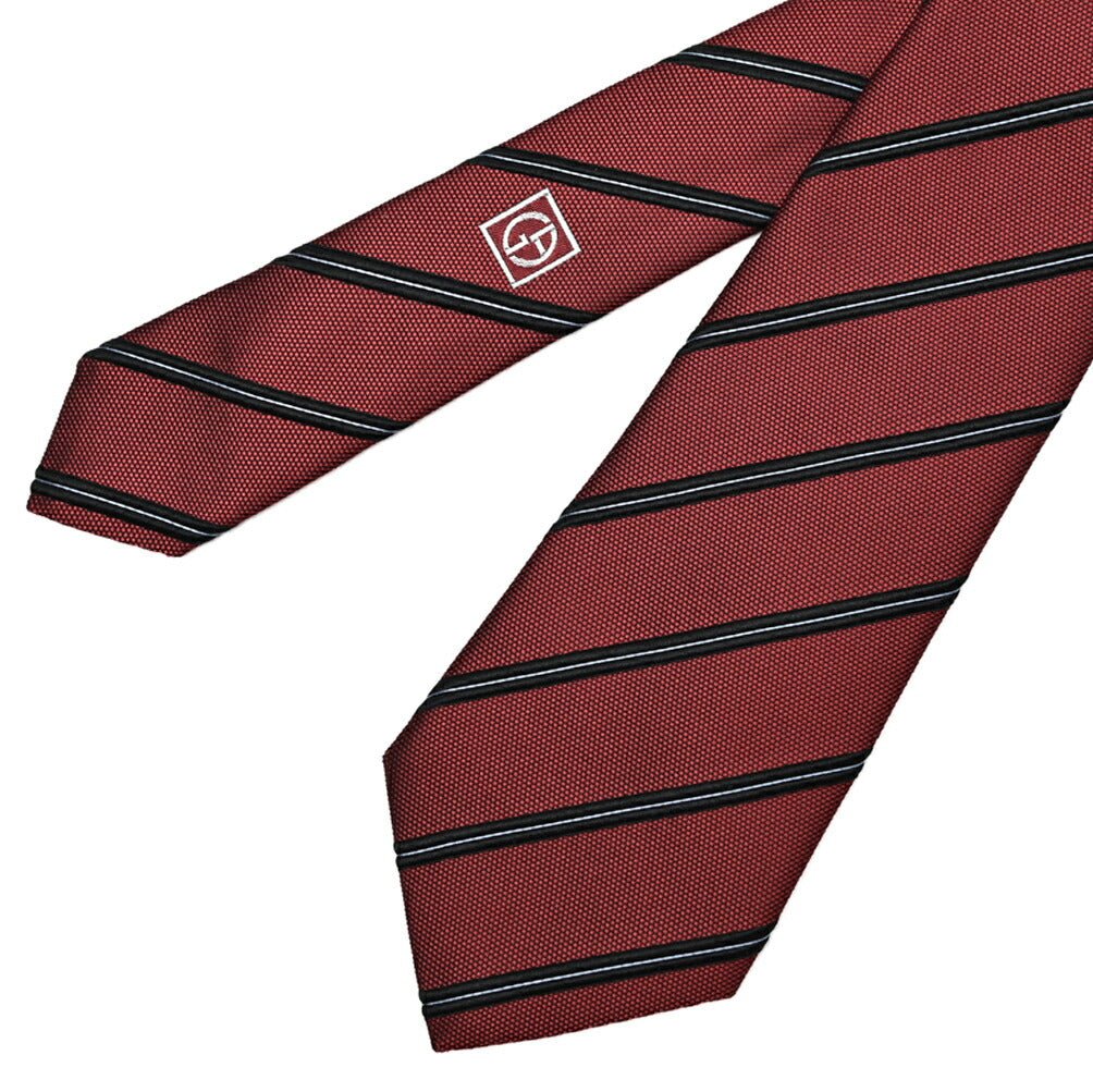 GIORGIO ARMANI コットン混シルク レジメンタル柄ネクタイ｜434630｜GUARDAROBA MILANO OFFICIAL STORE