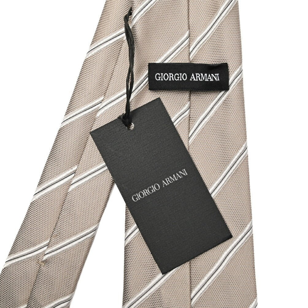 GIORGIO ARMANI コットン混シルク レジメンタル柄ネクタイ｜434632｜GUARDAROBA MILANO OFFICIAL STORE