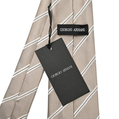 GIORGIO ARMANI コットン混シルク レジメンタル柄ネクタイ｜434632｜GUARDAROBA MILANO OFFICIAL STORE