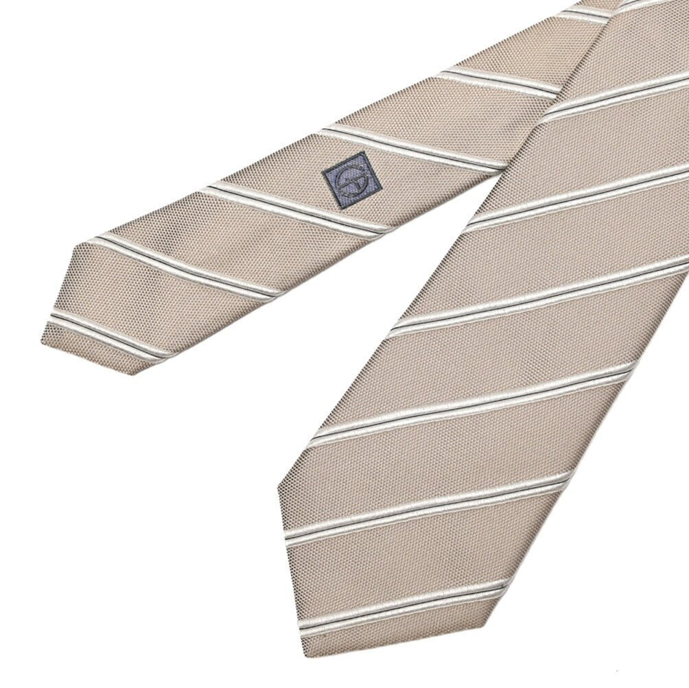 GIORGIO ARMANI コットン混シルク レジメンタル柄ネクタイ｜434632｜GUARDAROBA MILANO OFFICIAL STORE
