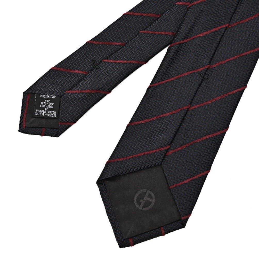 GIORGIO ARMANI シルク混 レジメンタル柄ネクタイ｜434667｜GUARDAROBA MILANO OFFICIAL STORE