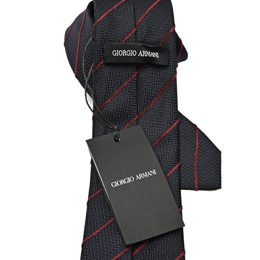 GIORGIO ARMANI シルク混 レジメンタル柄ネクタイ｜434667｜GUARDAROBA MILANO OFFICIAL STORE