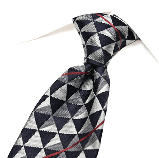 GIORGIO ARMANI ウール混シルク 幾何柄ネクタイ｜434678｜GUARDAROBA MILANO OFFICIAL STORE