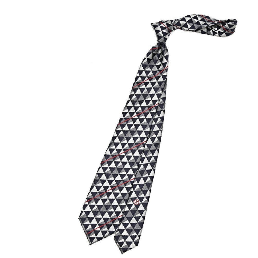 GIORGIO ARMANI ウール混シルク 幾何柄ネクタイ｜434678｜GUARDAROBA MILANO OFFICIAL STORE