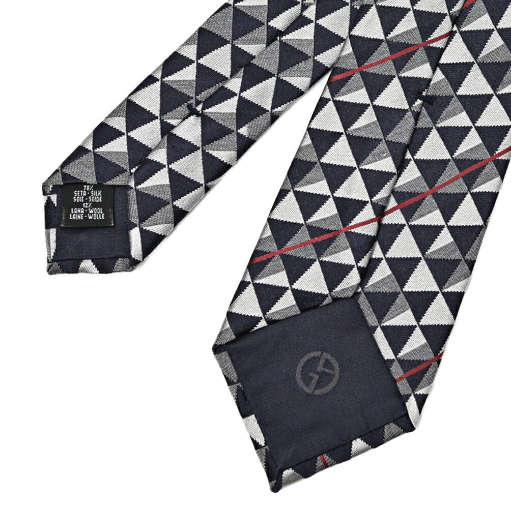 GIORGIO ARMANI ウール混シルク 幾何柄ネクタイ｜434678｜GUARDAROBA MILANO OFFICIAL STORE
